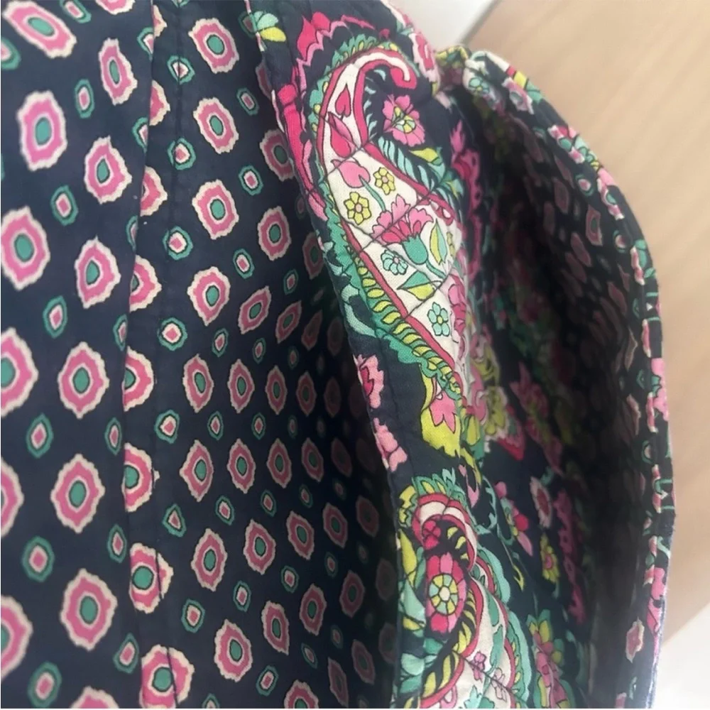 Vera Bradley Navy Pink Floral Paisley Shoulder Bag - Picture 4 of 5